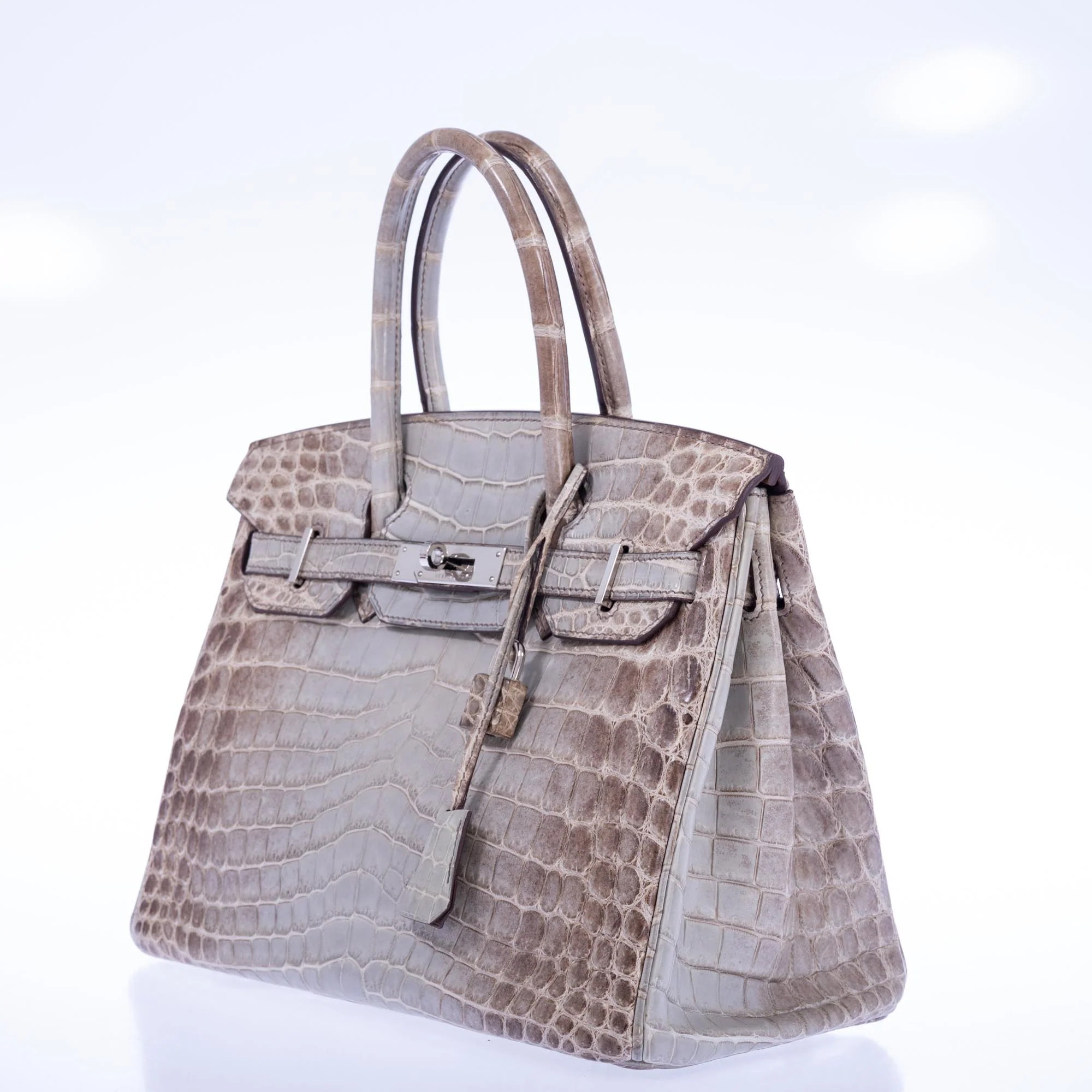 Hermès Birkin 30 Gris Cendre Himalaya Matte Niloticus Crocodile Palladium Hardware
