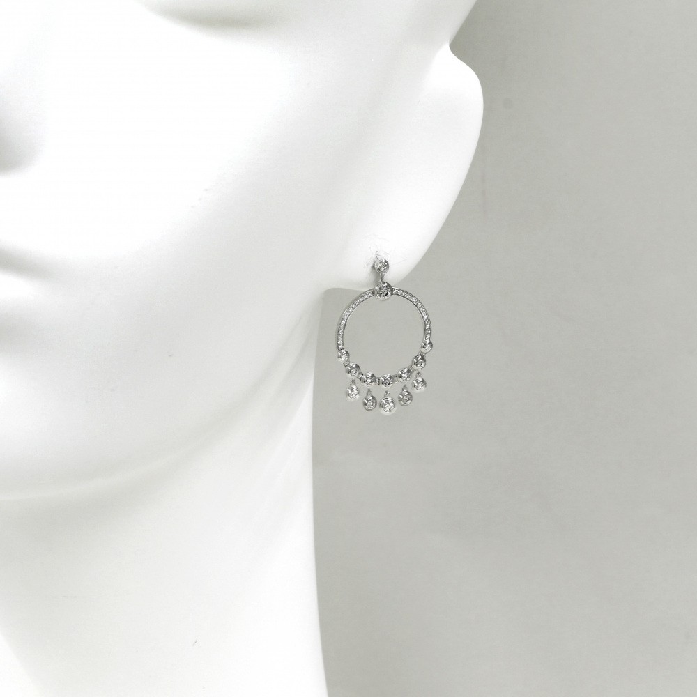 Cartier Damour (diamant Leger) Do Diamond Earrings 18K White Gold