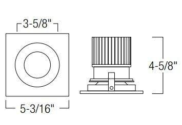 Nora Lighting-NRM-413L1235HZW-Marquise Series - 4 15.75W 3500K 1250