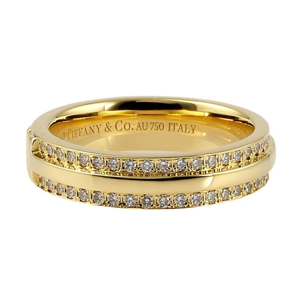 Tiffany & Co. Tiffany T Narrow Diamond Ring 18K Yellow Gold