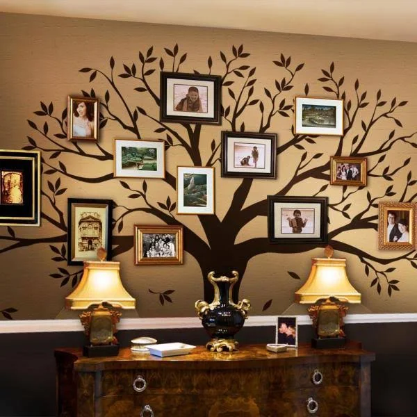 Family Tree Wall Decal - Brown - 95 W x 80 H Inches - Small