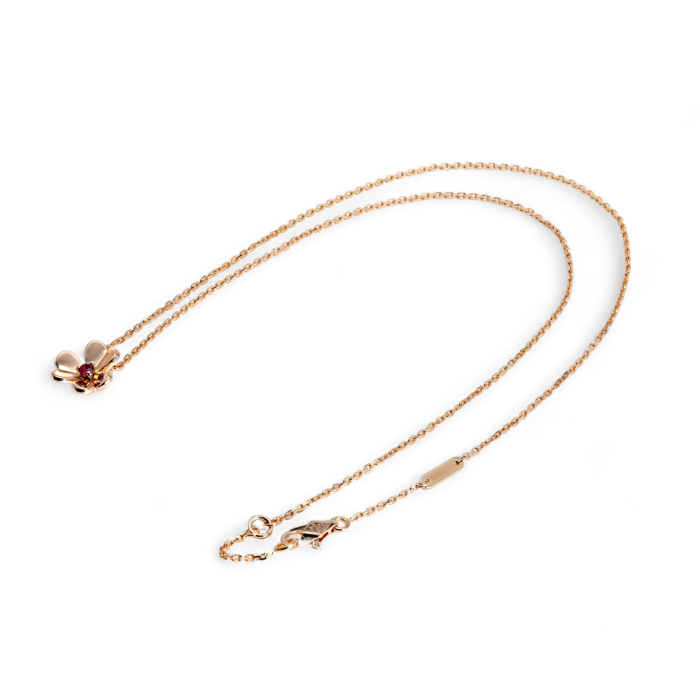 Van Cleef & Arpels Frivole Necklace 18K Rose Gold Ruby VCARP7S800