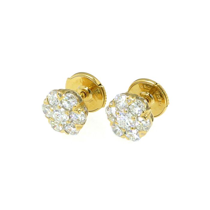 Van Cleef & Arpels Fleurette Earrings 18K Yellow Gold