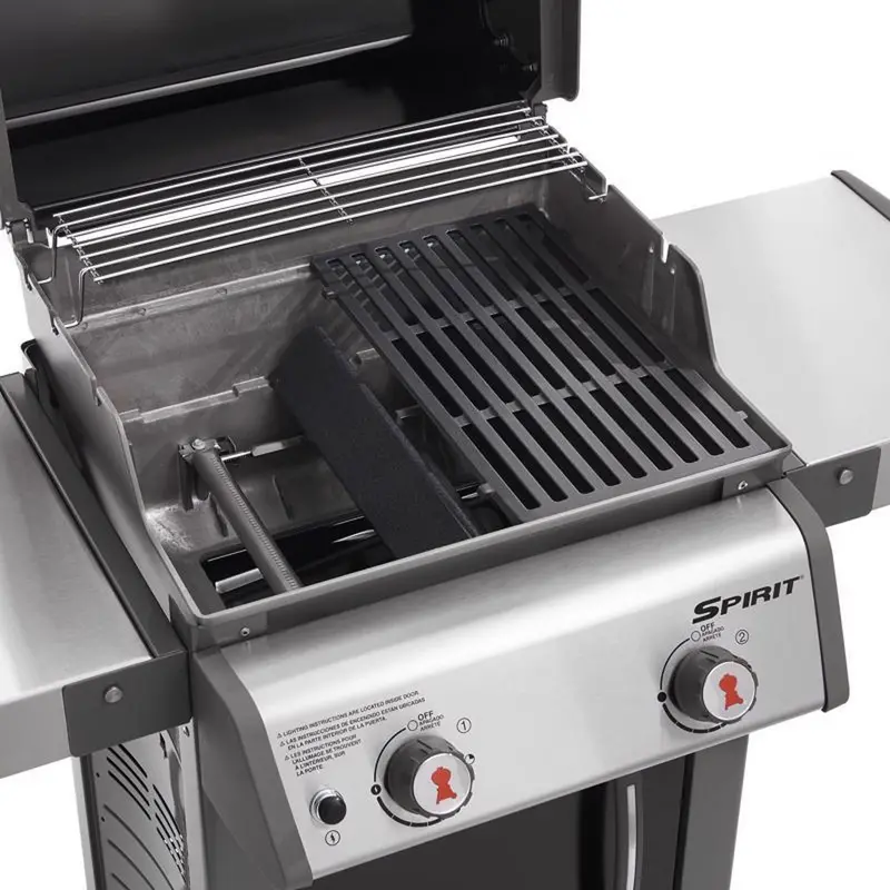 Weber Spirit E-210 Liquid Propane Grill – 2-Burner Gas Grill, Stainless Steel Burners, Black Finish