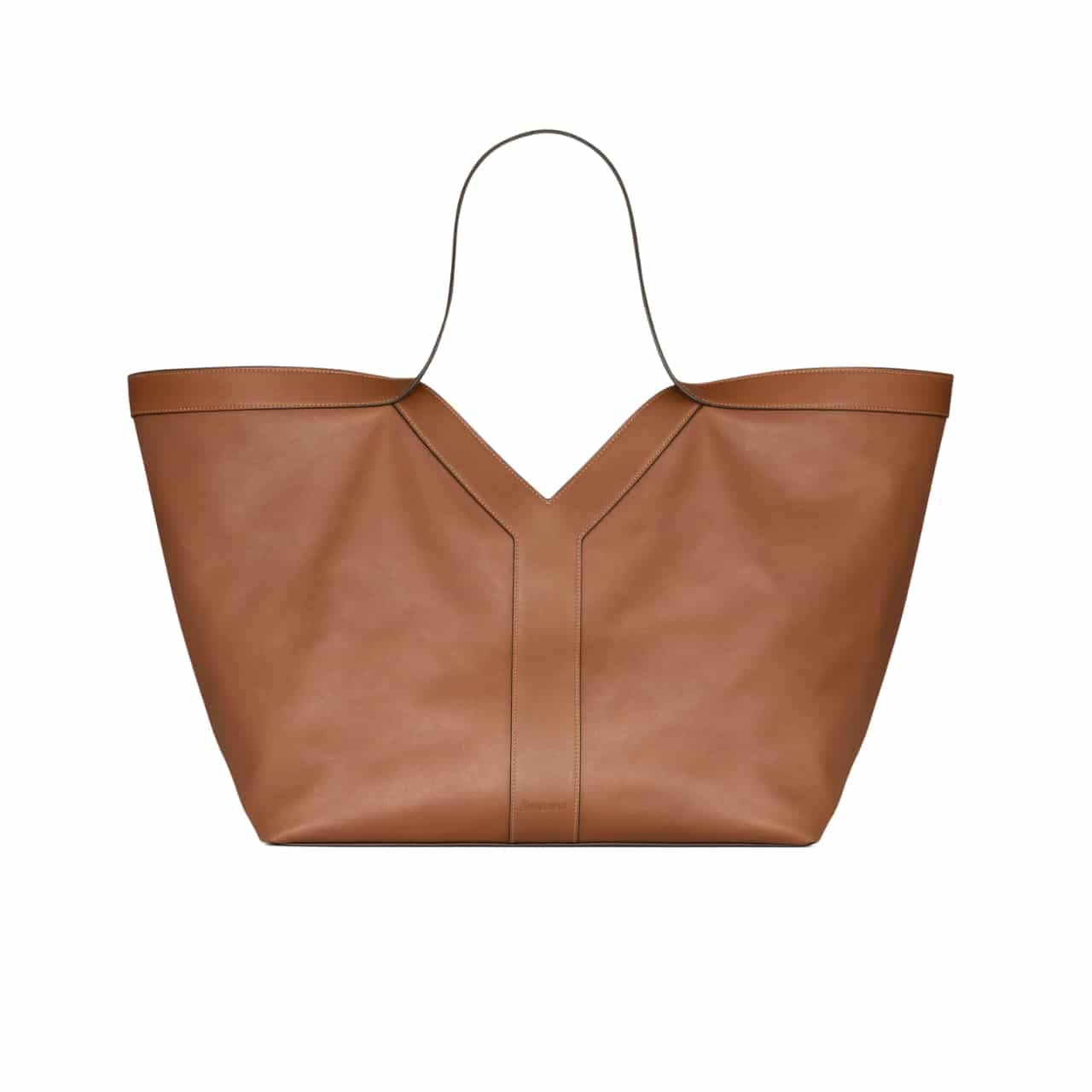 Saint Laurent Y Tote In Leather Bag Brown