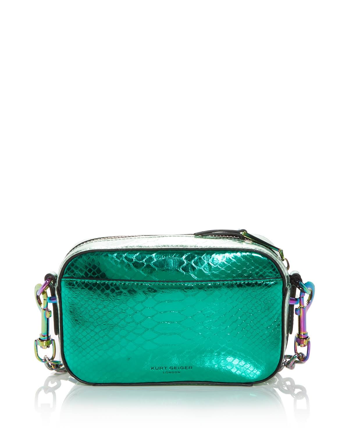 Kurt Geiger London Kensington Color Block Leather Crossbody - Open Green