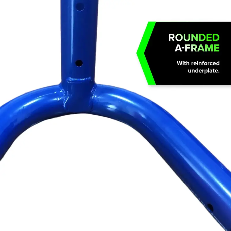 Sportspower Mountain View All-in-One Metal Playset Featuring Glide Ride, Saucer Swing, Trampoline, and Slide – Lifetime Warranty Included