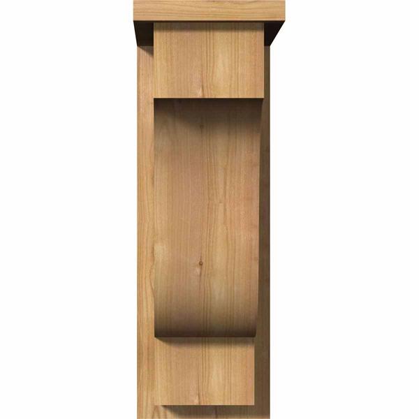Ekena Millwork COR08X14X22NEW01SWR 7 1/2x22W x 14x22D x 22x22H Newport Smooth Corbel w/Backplate, Western Red Cedar