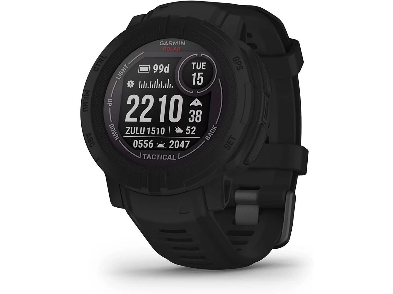Garmin Instinct 2 Solar Tactical Edition 45mm Rugged GPS Smartwatch, Black
