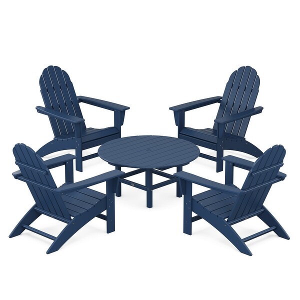 POLYWOOD Vineyard 5Piece Adirondack Chair Conversation Set