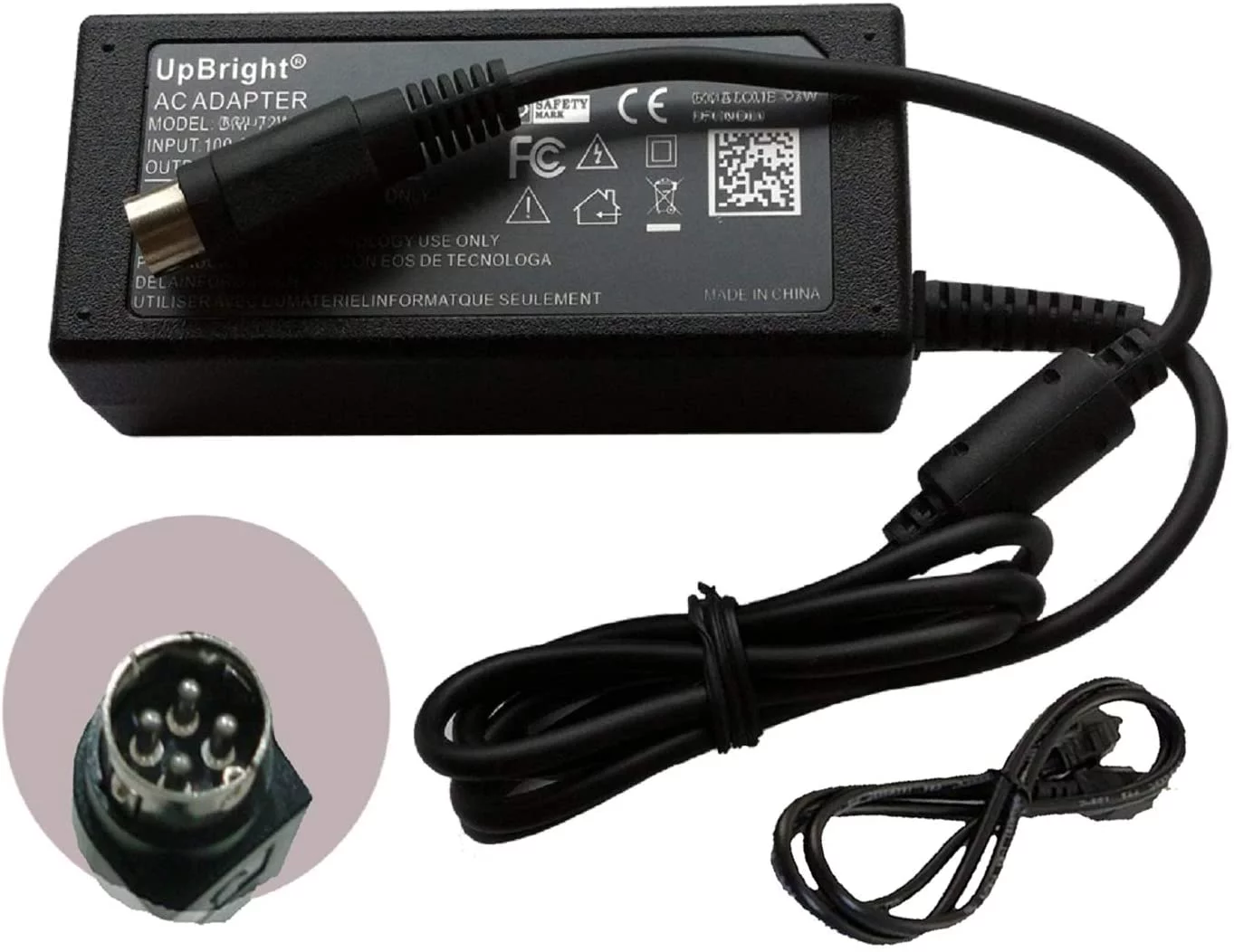 UpBright New Big 4-Pin DIN 12V AC/DC Adapter Replacement for Ault Inc Model MW160KA1200F02 12VDC DC12V 12.0V Global Power Supply Cord Cable Charger 4 Prong Mains PSU (Note: NOT Mini 4-Pin Connector)
