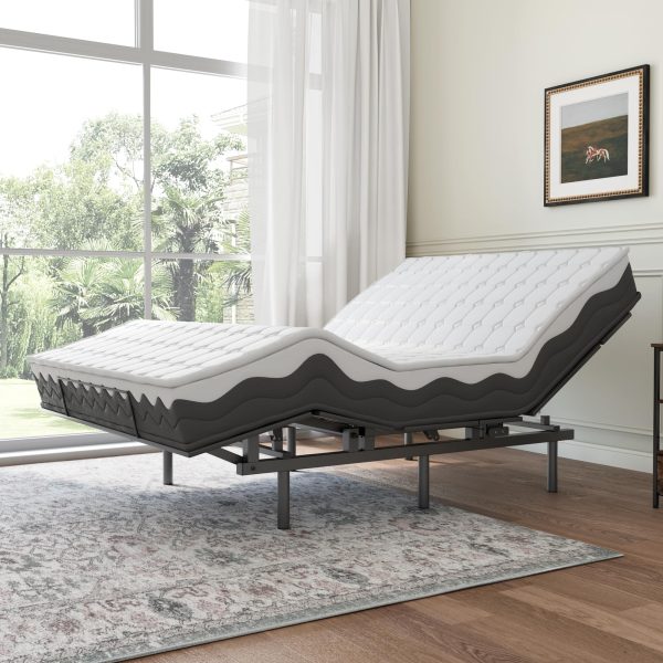 2026 Adjustable Bed Frame -Wireless Remote -Memory Function -Adjustable Bed Base -Head and Foot Lift Incline -Zero Gravity -Quiet Motorfor Lying Down, Reading, Watching TV,Fatigue,Backache[FULL]