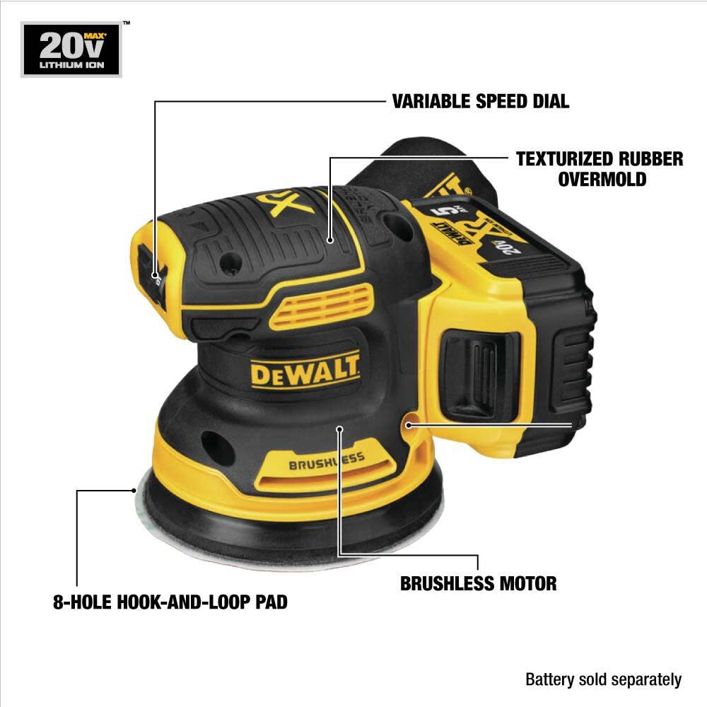 DEWALT 20V Variable Speed Random Orbital Sander Kit DCW210P1