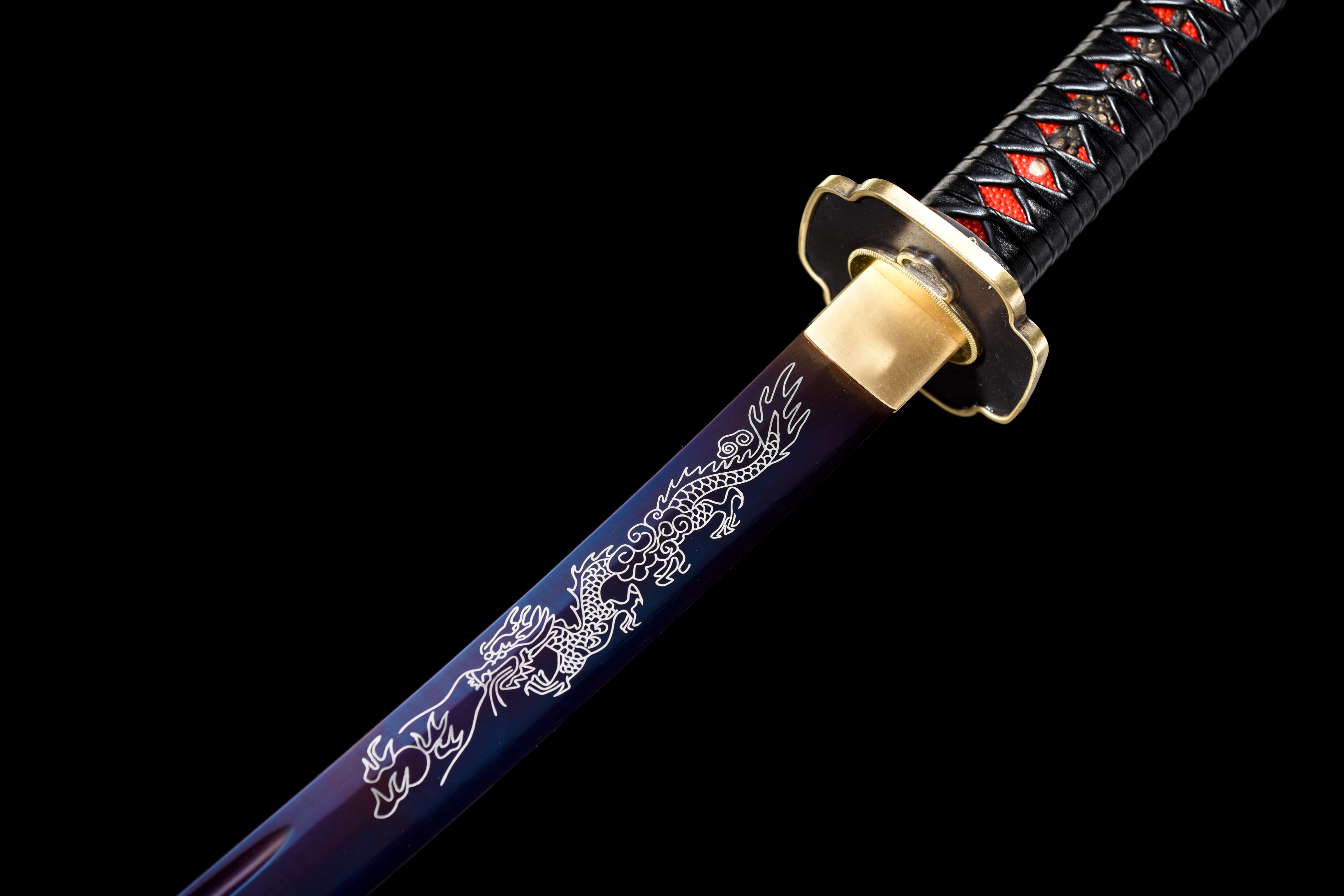 Purple Dragon Katana – High Manganese Steel, Full Tang