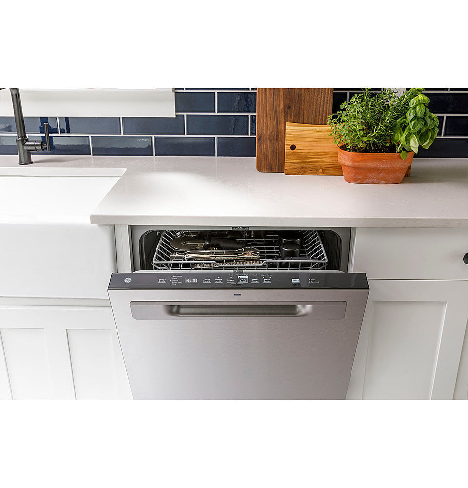 GE - Top Control Built-In Dishwasher with 3rd Rack, Dry Boost, 50 dBa - White