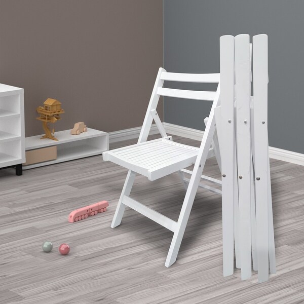 Furniture Slatted Wood Folding Special Event Chair ,Set of 4