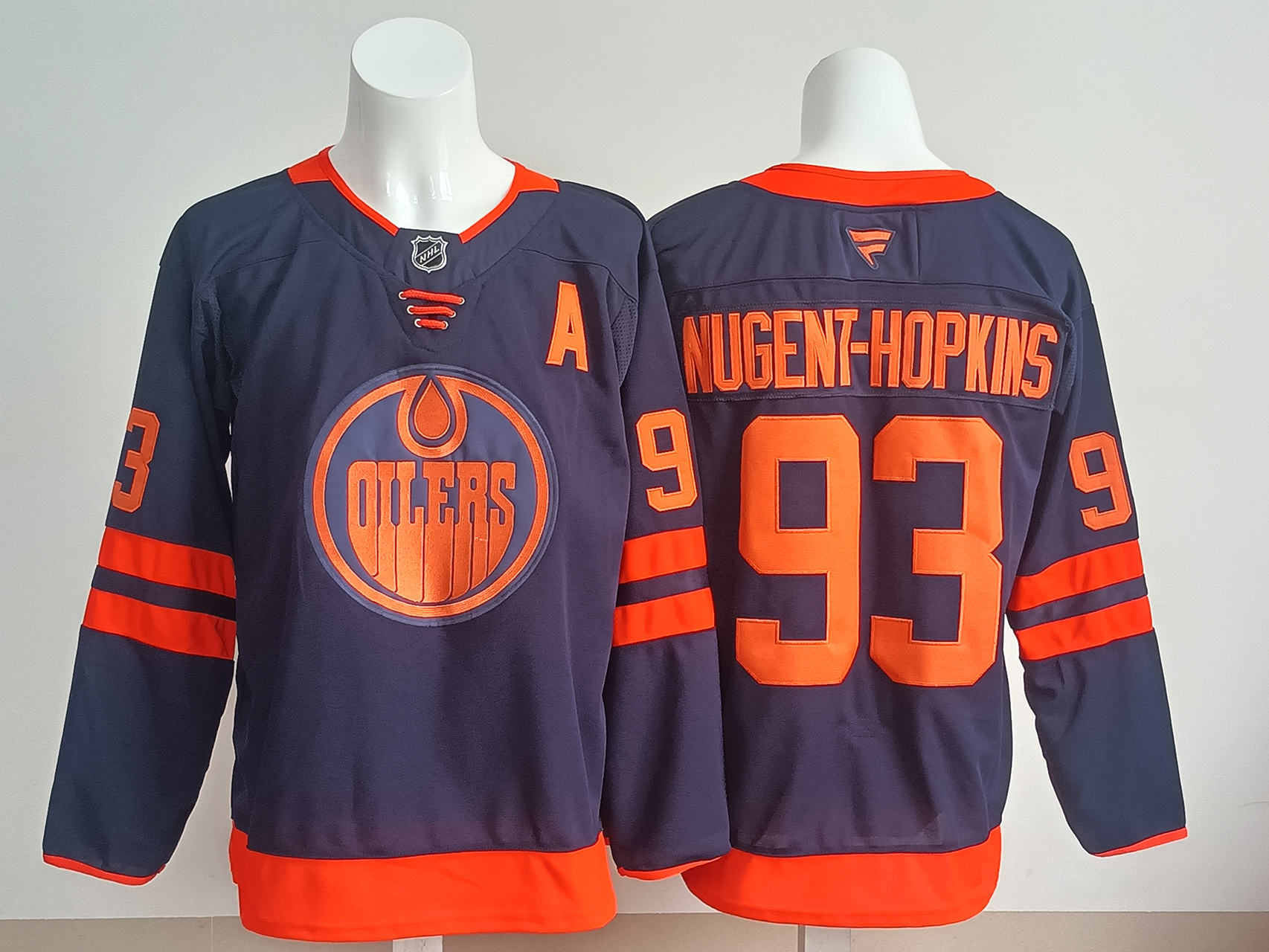 Men's Edmonton Oilers Ryan Nugent-Hopkins #93 Fanatics Navy Player Jersey