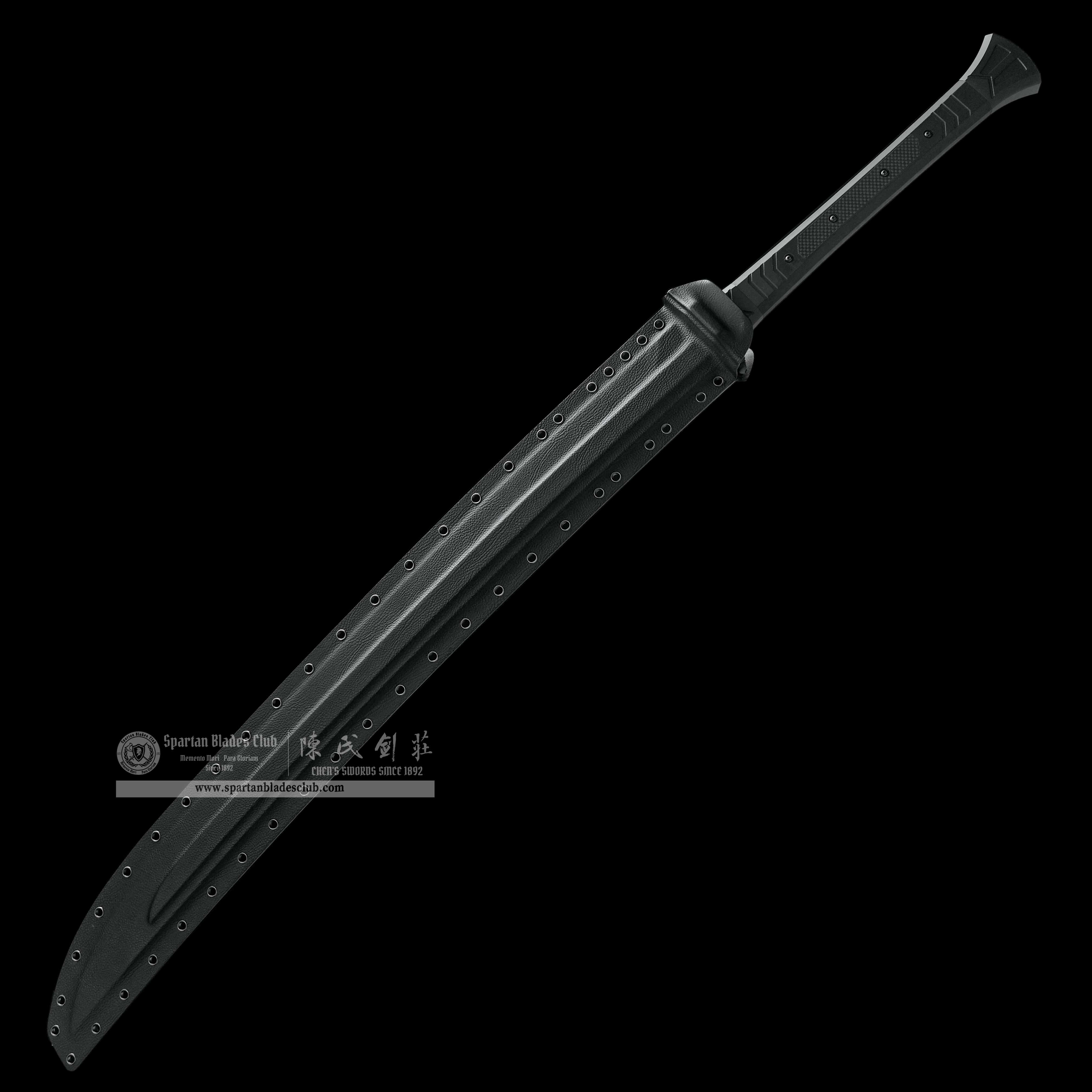 HR01 | Imperial Warden | German 80CrV2 Steel | Two-Tone DLC Gunmetal & Silver | Modern Chinese Imperial Guard Dao (Yanling Saber) | Black | Full Tang | Battle-ready | Spartan Blades Club (陳氏劍莊 CHEN'S SWORDS 1892) - Spartan Blades Club - 陳氏劍莊1892
