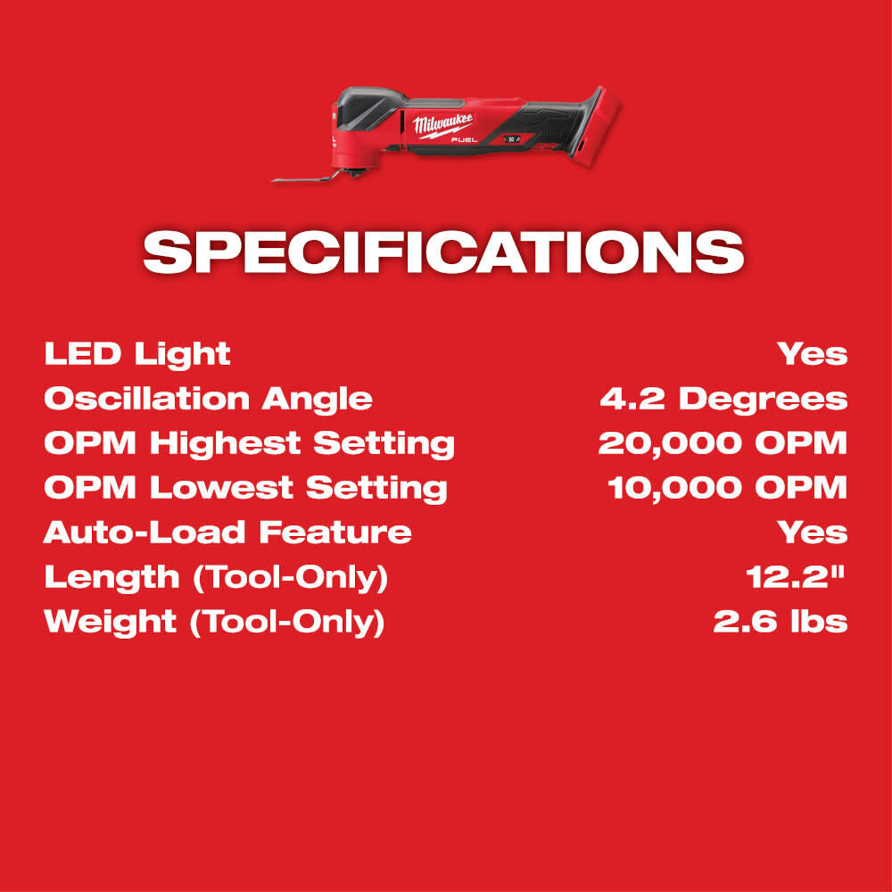 Milwaukee M18 FUEL Oscillating Multi-Tool Bare Tool 2836-20