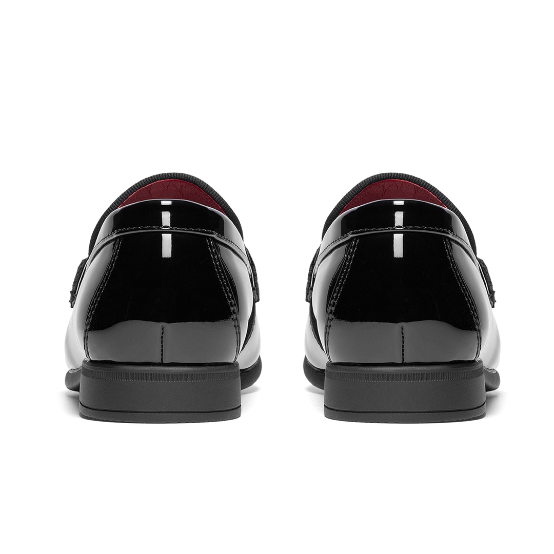 Boy's Tuxedo Patent Classic Velvet Loafers