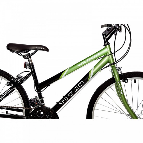 Wildcat 18-Speed Women’s Mountain Bike, Lime Green & Black