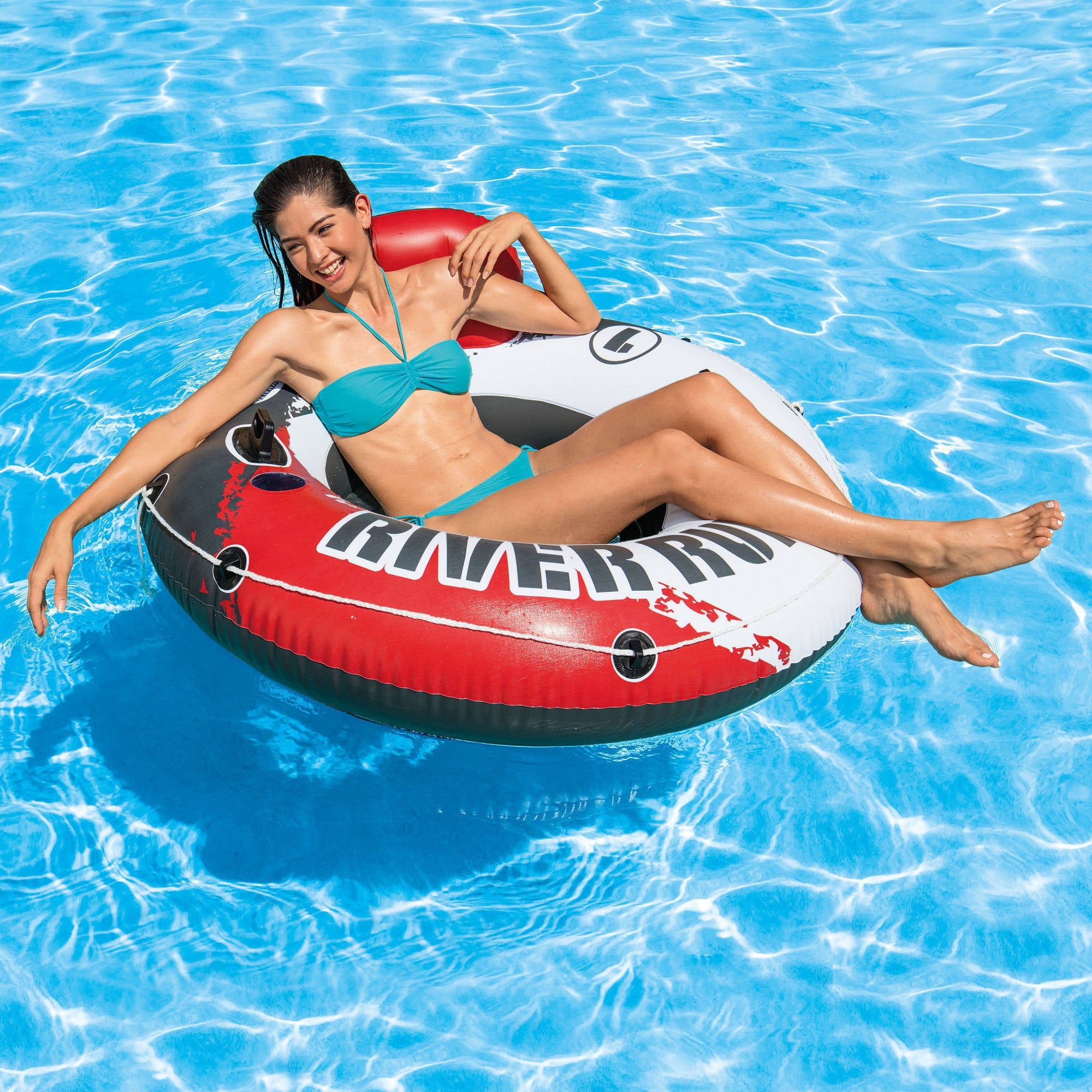 Intex Adult Round Inflatable Red River Run I Lake, River and Pool Tube