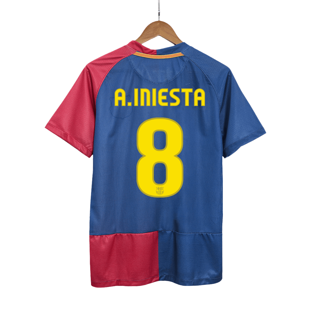 Retro Soccer Jersey A.INIESTA #8 Barcelona Home 2008/09 - UCL Final - UCL
