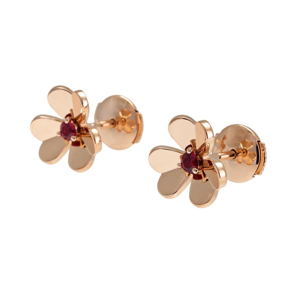Van Cleef & Arpels Frivole Earrings 18K Rose Gold VCARP7SA00