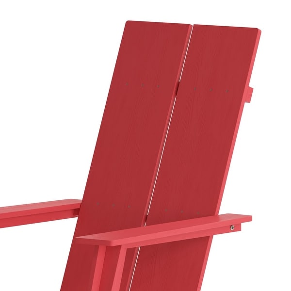 Modern Dual Slat Back Adirondack Style Patio Chair