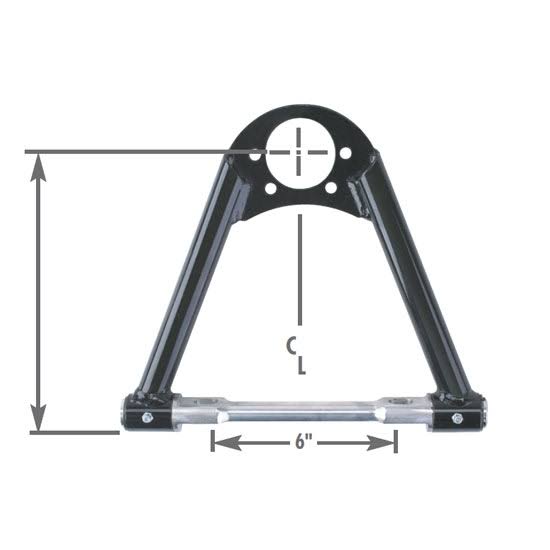 Speedway Strut Type Upper Control Arm, Aluminum Cross SHAFT, 8-3/4 in