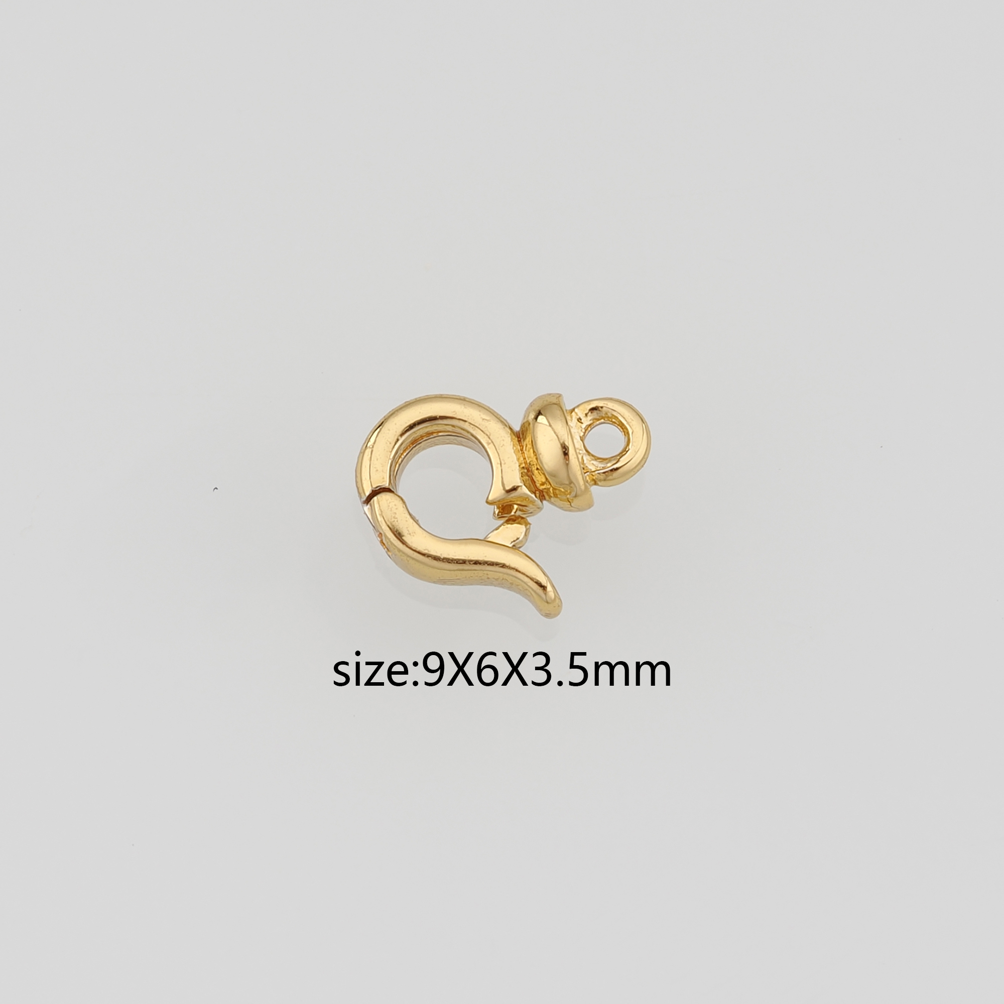 18K Gold Filled Snap Clasp,Push Gate Buckle Bracelet Necklace for DIY Jewelry Finding Necklace Bracelet