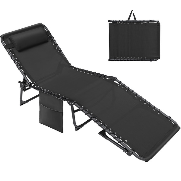 Homall Reclining Patio Lounge Chair Outdoor Sun Lounger Adjustable Chaise Beach Chair