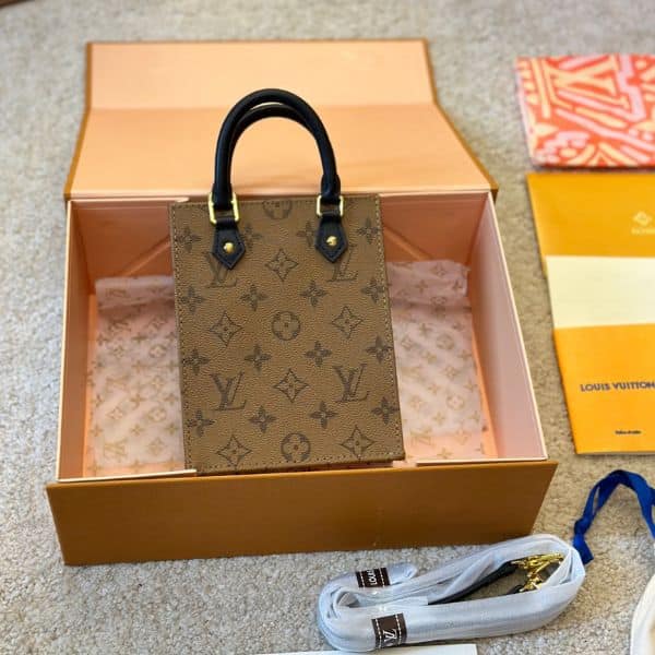Louis Vuitton Petit Sac Plat Monogram Light Brown 17Cm