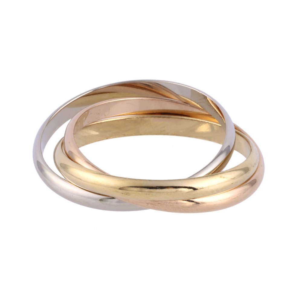 Cartier Trinity Ring Tri-Gold B401380000