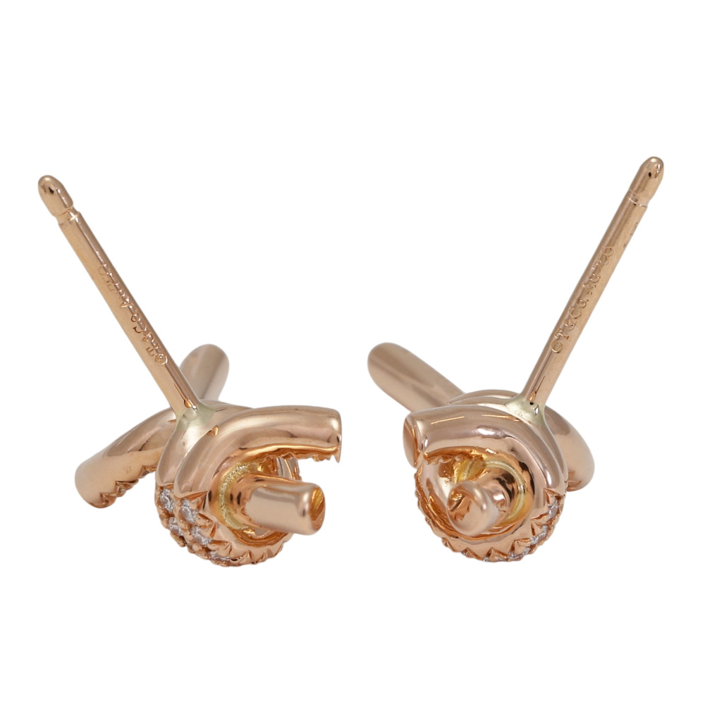 Tiffany & Co. Knot Earrings 18K Rose Gold Diamond 69526136