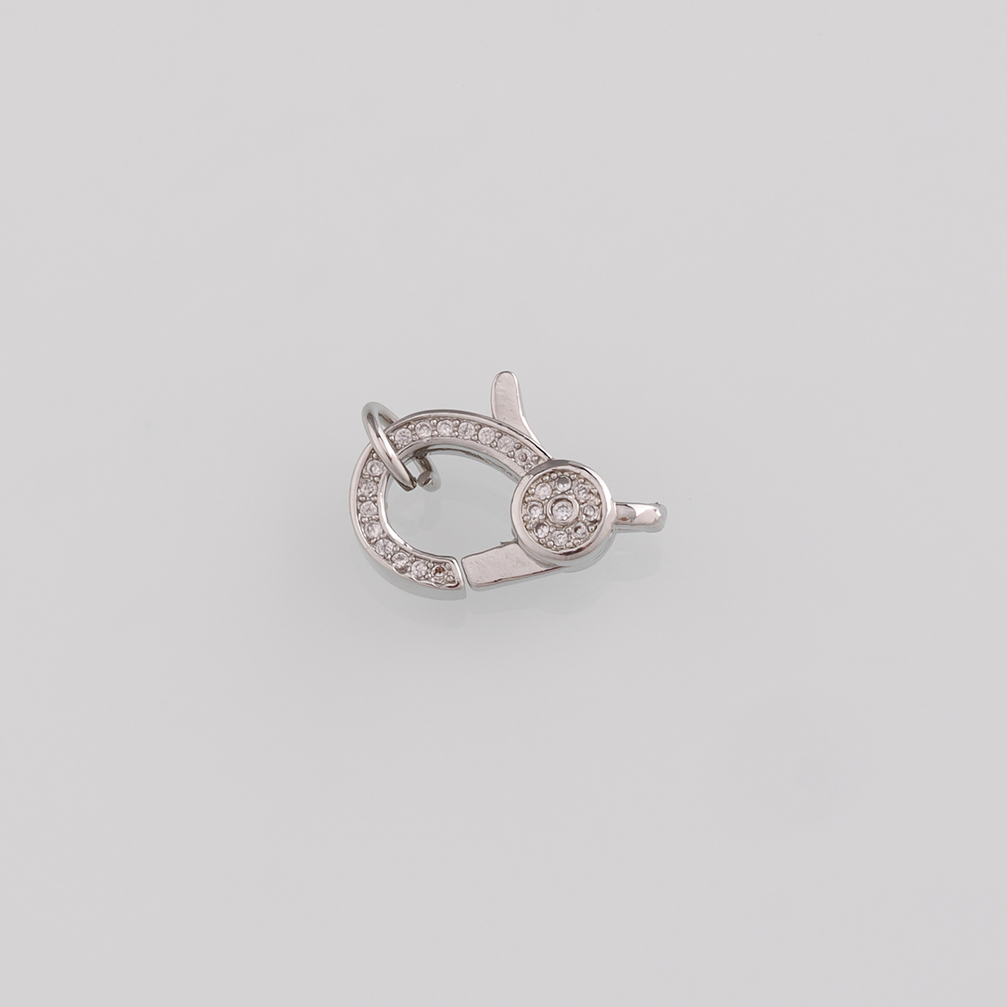 18K Gold Filled Lobster Claw Clasp,CZ Micro Pave Lobster Clasp Lock,Spring Buckle for DIY Jewelry Necklace Bracelet