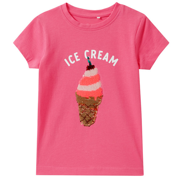 Topolino Mädchen T-Shirt mit Wendepailletten