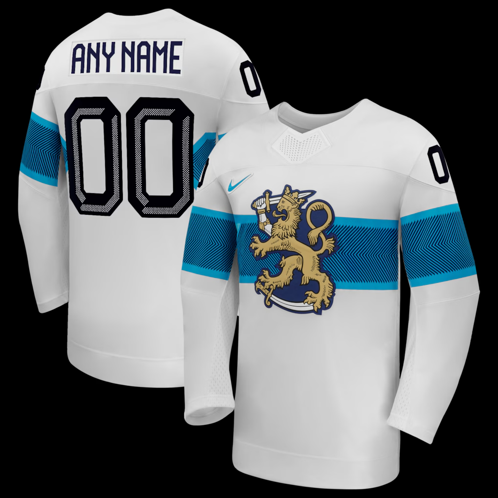 Men's Finland Hockey White 2026 Winter Olympics Custom Jersey