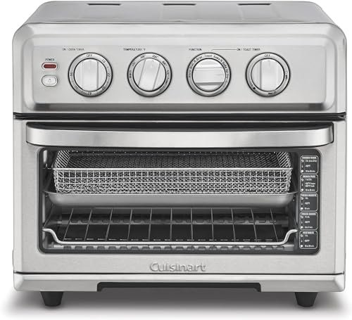 Air Fryer Toaster Oven with Grill, 1800W 8-1 Air Fryer Oven with Bake, Convection Bake, Grill, Broil and Warm Options, Large Capacity, 60-Minute Timer, Stainless Steel