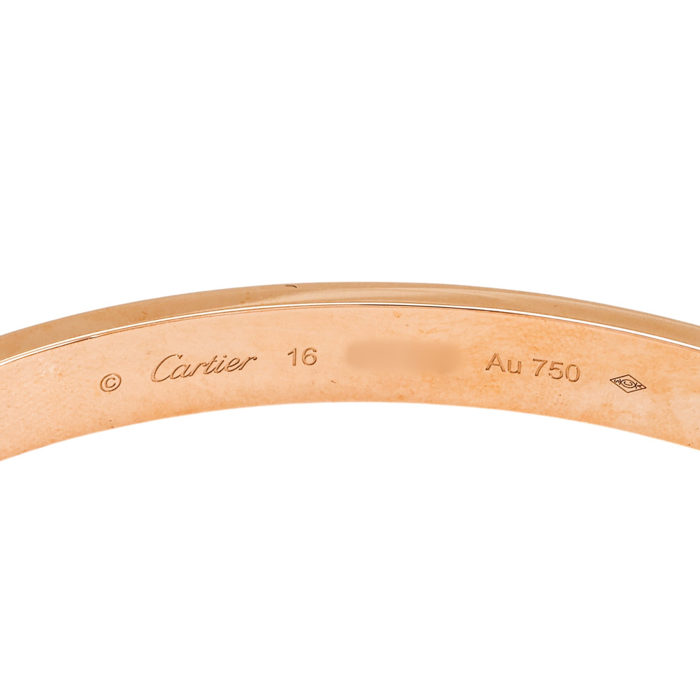 Cartier Love Classic Model Bracelet 18K Rose Gold B6067400