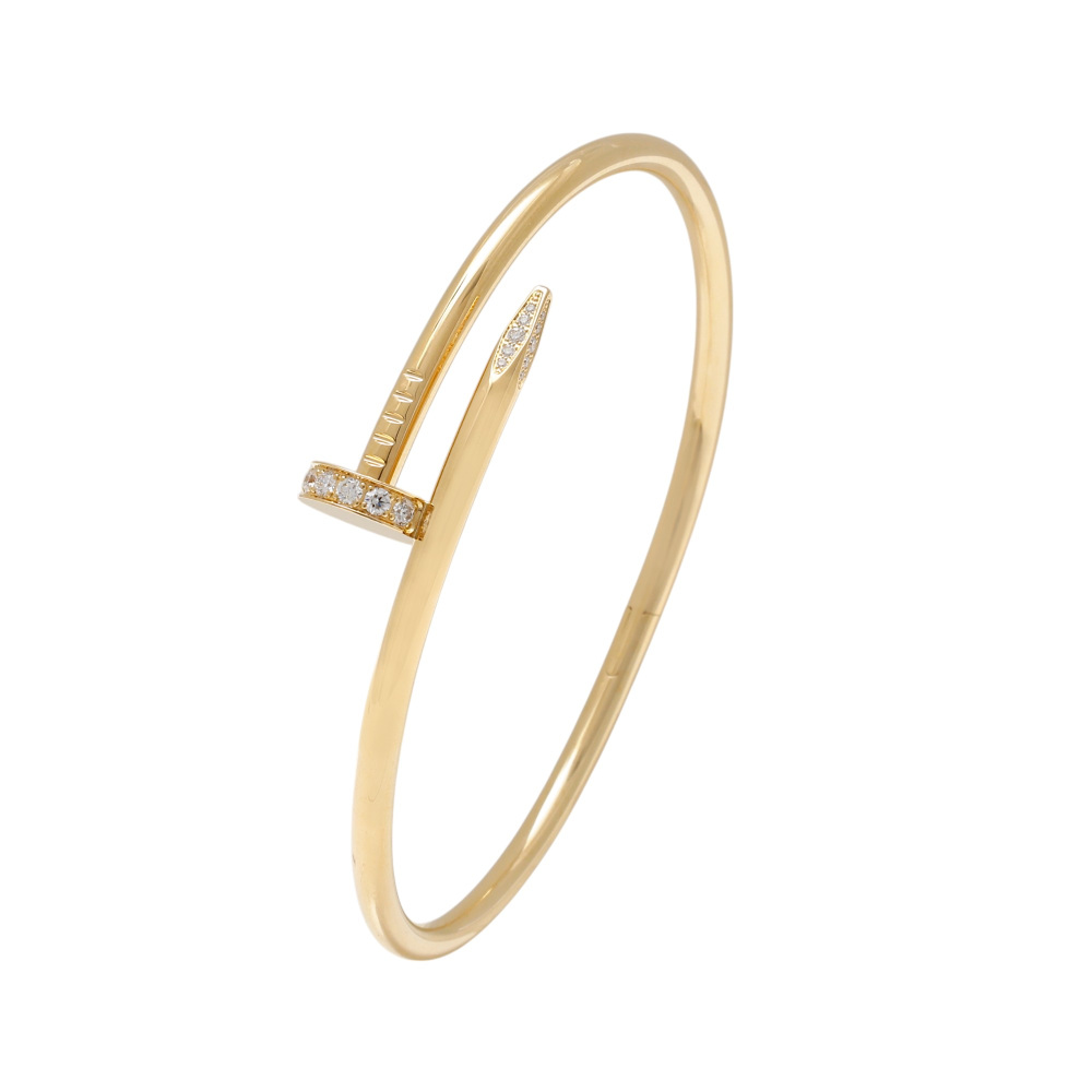 Cartier Juste un Clou Classic Model Diamond Bracelet 18K Yellow Gold B6048600
