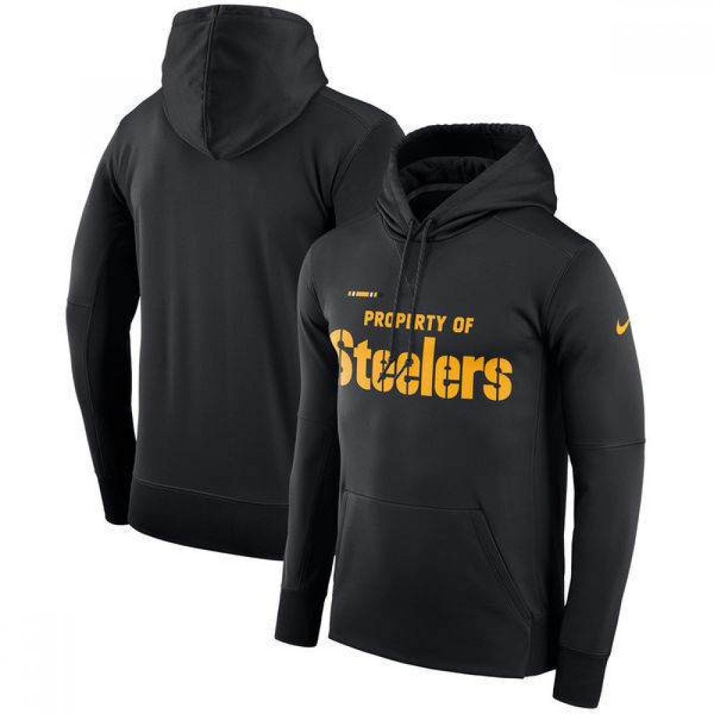 Men's Pittsburgh Steelers Black Club Therma NFL Pullover Hoodie