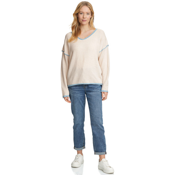 Gina Benotti Damen Strickpullover mit V-Ausschnitt