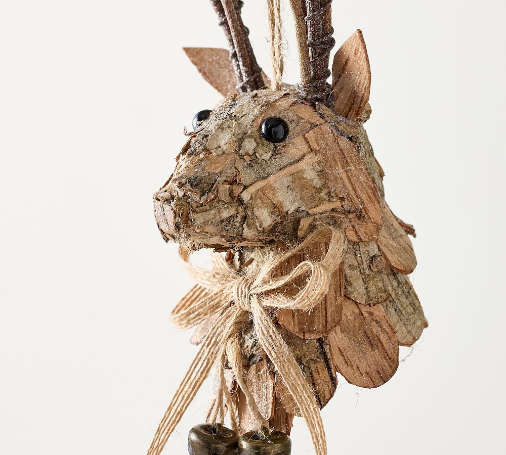 Reindeer Head With Bells Ornament  sgtnighsdesigns