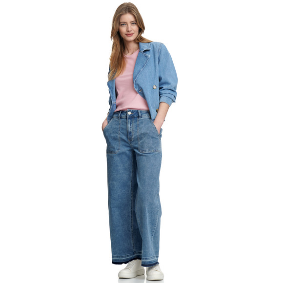 Gina Damen Trenchjacke aus Denim