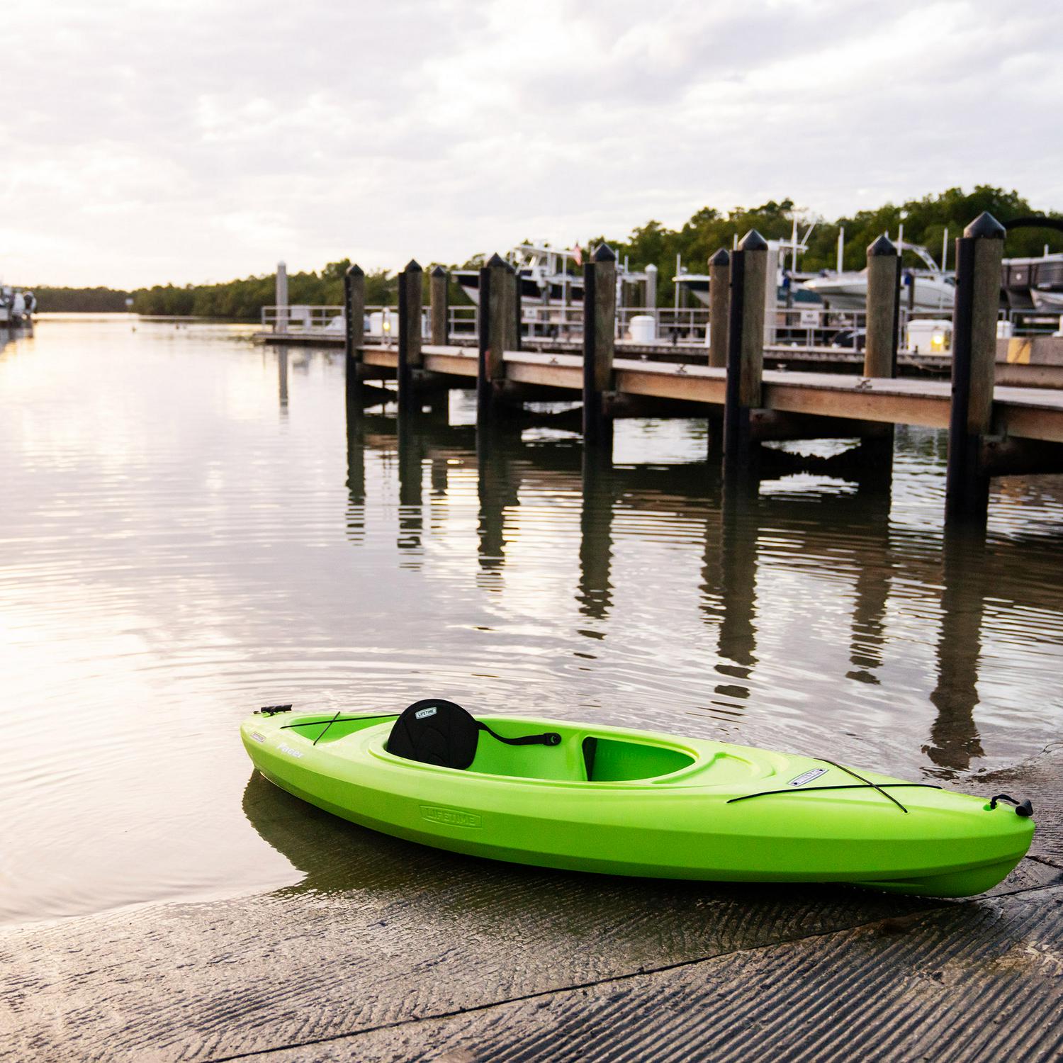 Lifetime Pacer 8 ft Sit-In Kayak (Paddle Included), Green