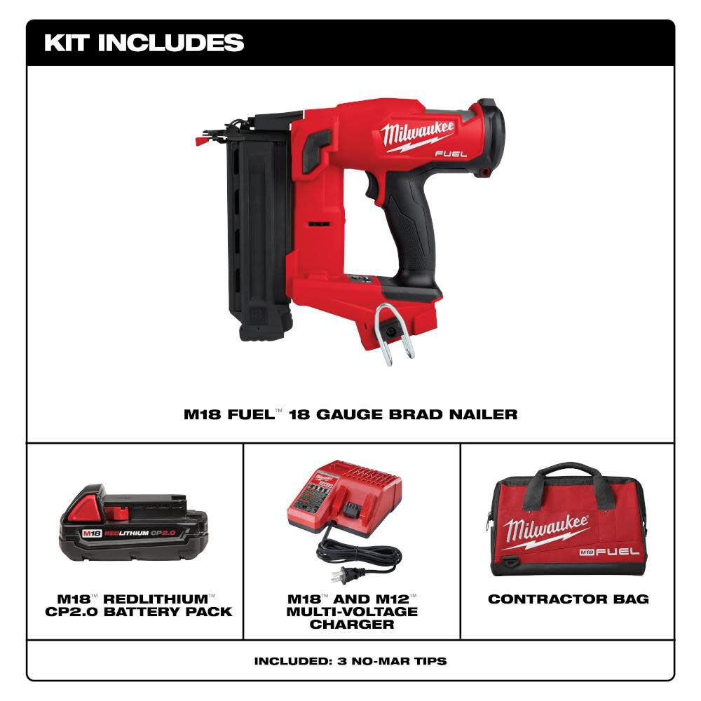 M18 FUEL 18 Gauge Brad Nailer Kit 2746-21CT from