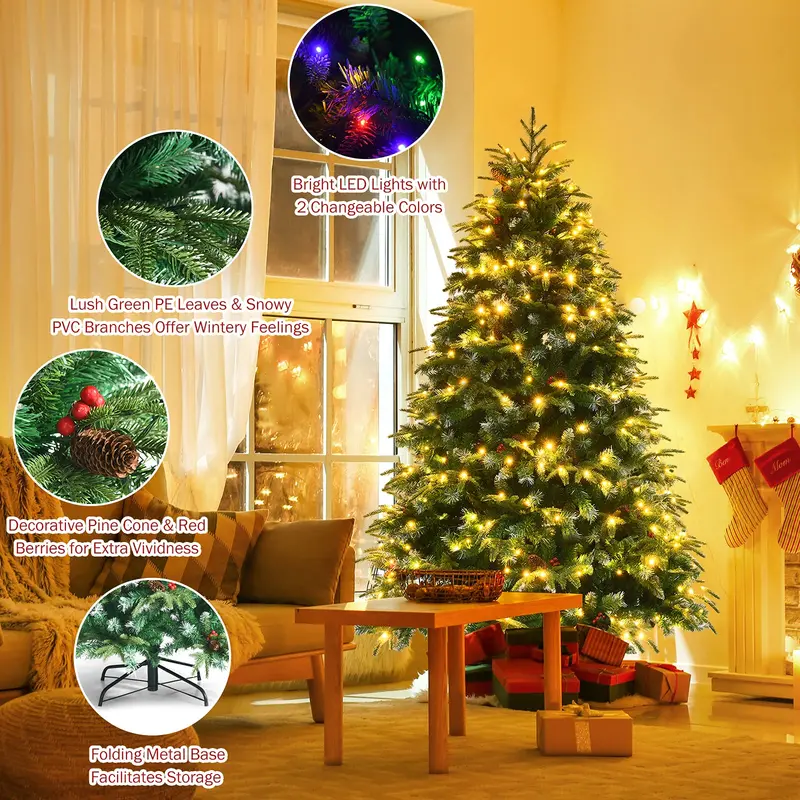 Pre-Lit Artificial Christmas Tree – Available in 5 ft and 6 ft Heights