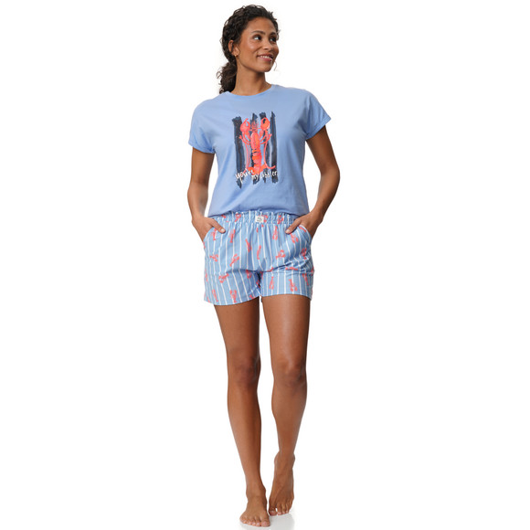 Gina Benotti Damen Schlafshirt mit Hummer-Print