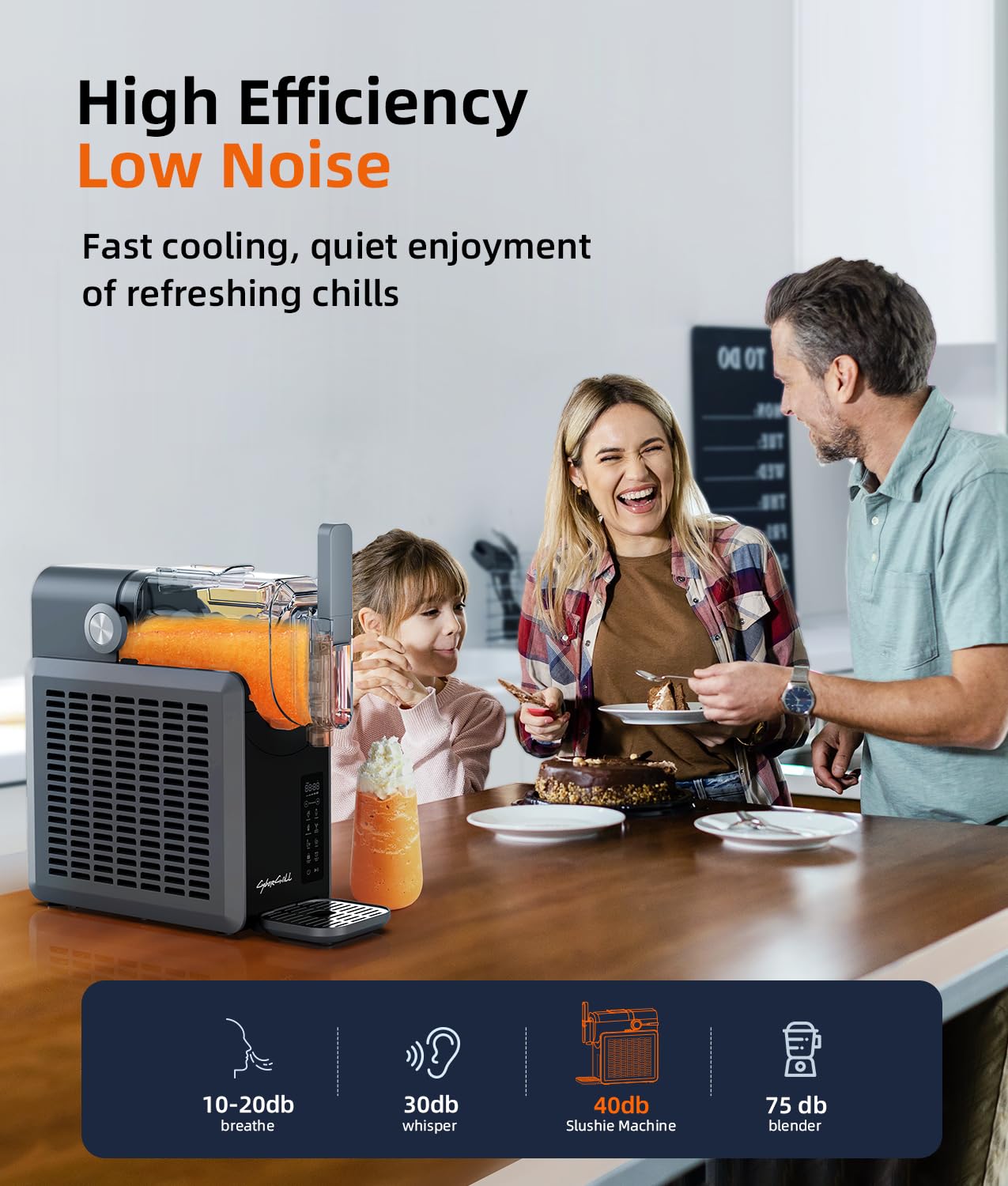 2026 Slushie Machine - Professional Frozen Drink Maker No Ice Needed- 70 oz Slushy Machine for Home with LED Display - One-Touch Reservation & 6 Pre-set Programs for Frozen Margaritas, Frappés & Ice Cream